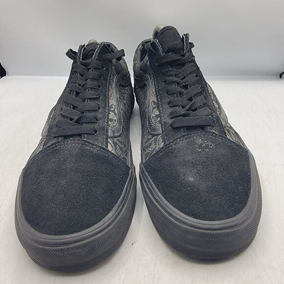 Vans Old Skool Skull Tapestry Mens 10 Black Raven Skate Shoes Casual Athletic - Picture 2 of 13